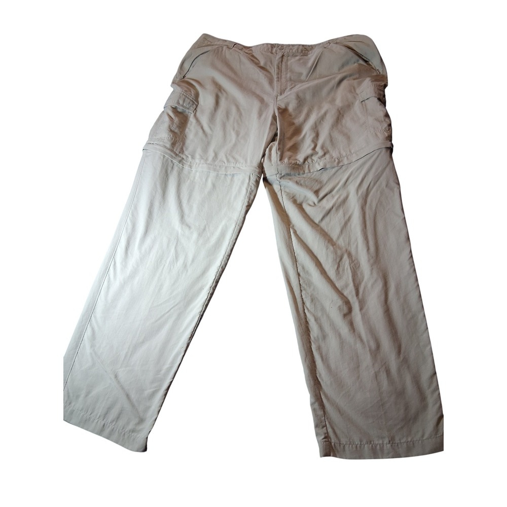 Columbia PFG Convertible Cargo Pants Mens XL Regular Khaki Nylon Fishing Hiking